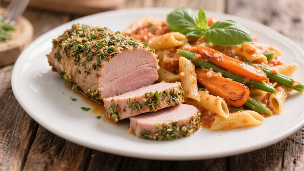 elegant herb crusted pork tenderloin