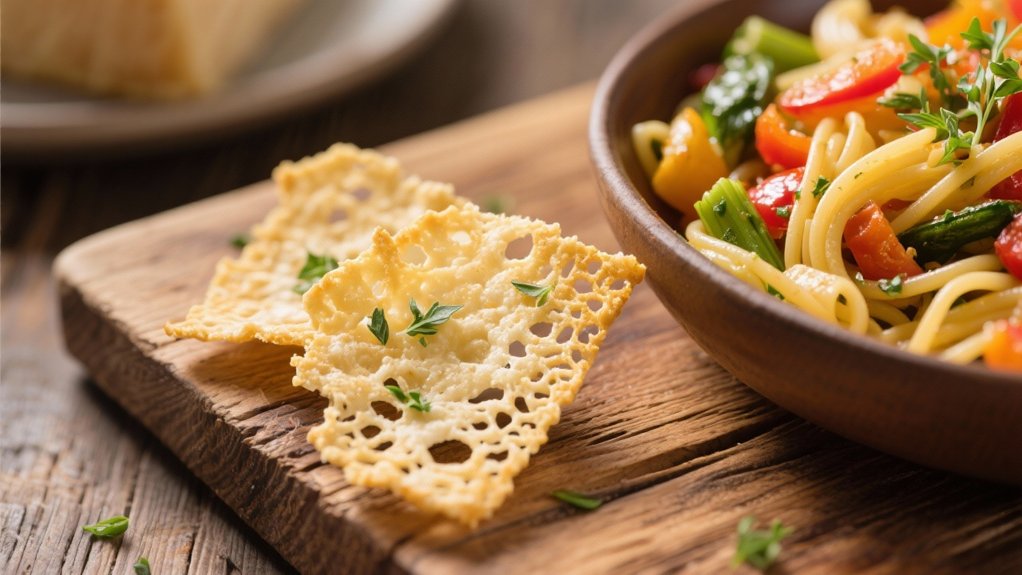 elegant homemade parmesan crisps