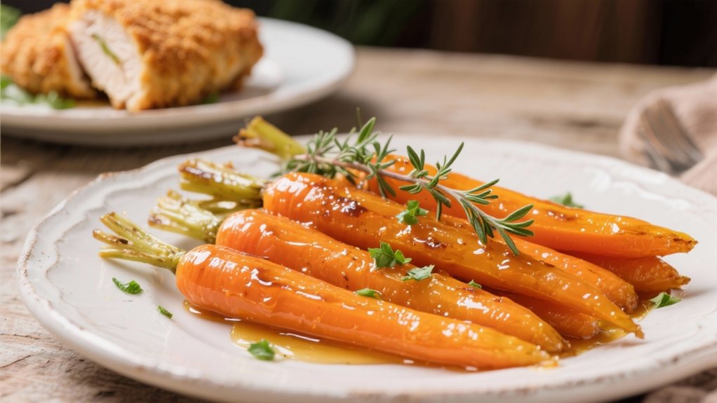 elegant honey glazed carrots