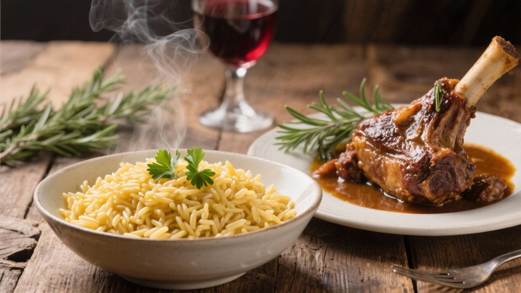 elegant lamb and orzo