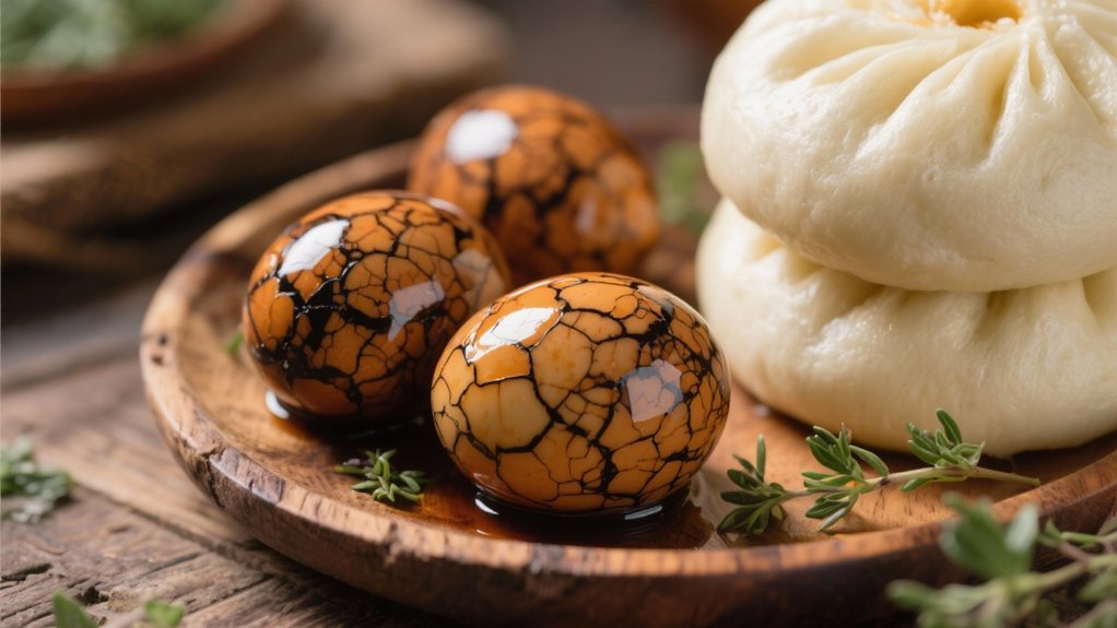 elegant marbled tea eggs
