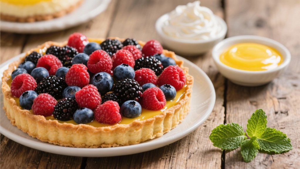 elegant mixed berry tart