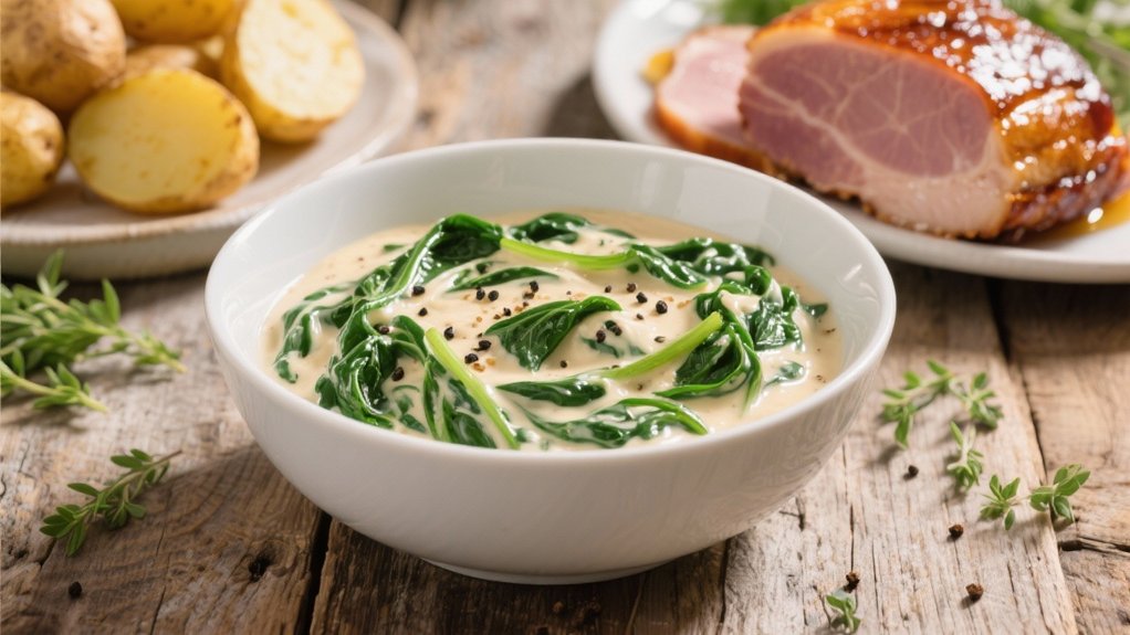 elegant nutritious creamed spinach