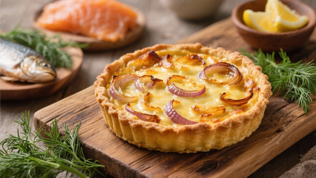 elegant onion cheese tart