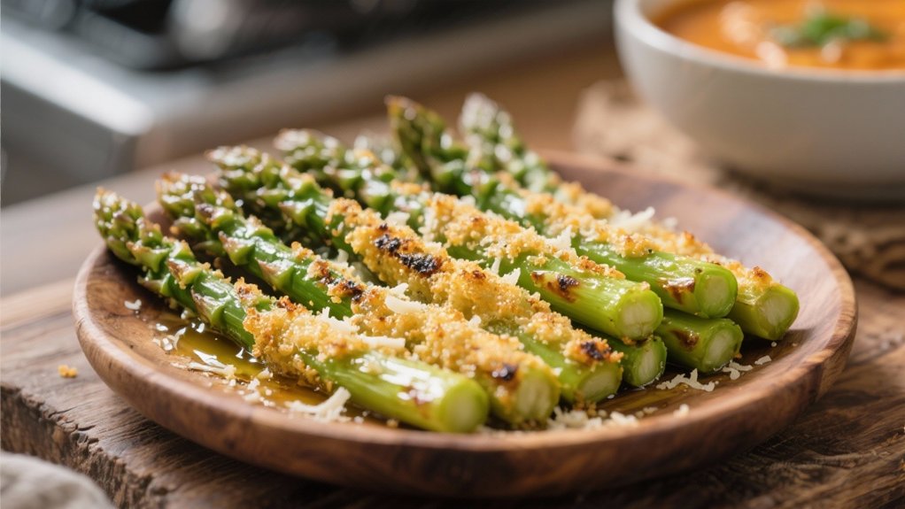 elegant parmesan crusted asparagus