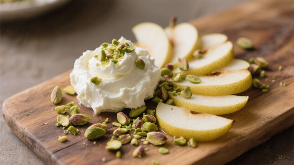 elegant pear pistachio appetizer