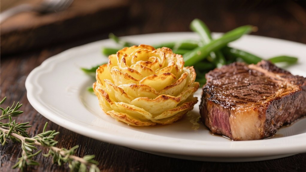 elegant piped potato dish