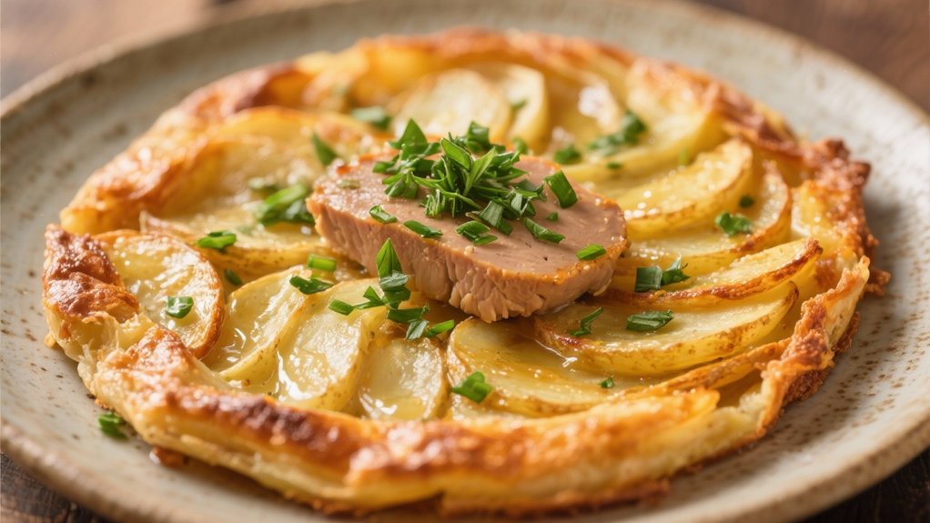 elegant potato galette layers