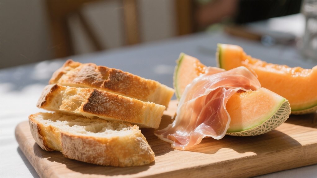 elegant prosciutto and melon