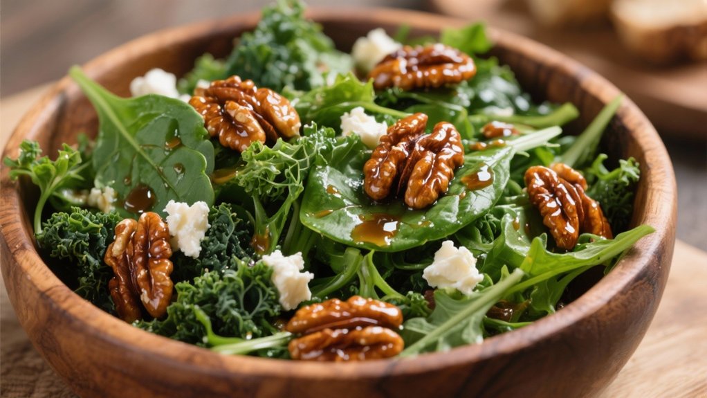 elegant salad with contrasts