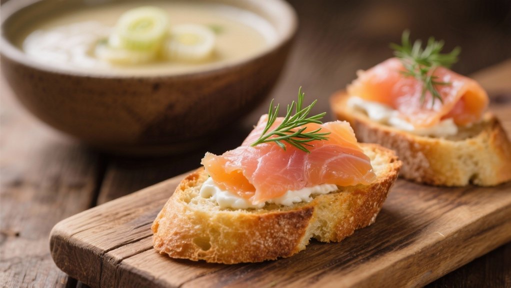 elegant salmon crostini appetizers