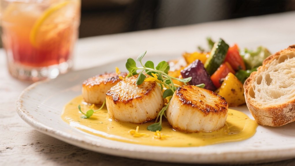 elegant scallops with saffron