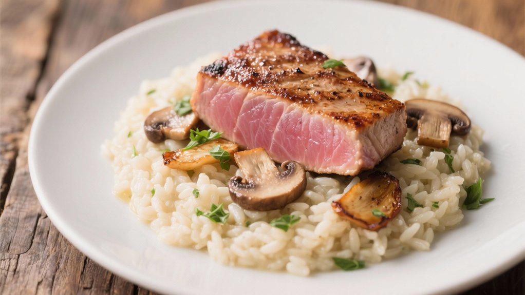 elegant shiitake mushroom risotto