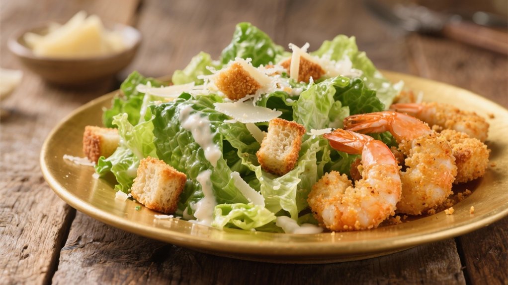 elegant shrimp caesar salad