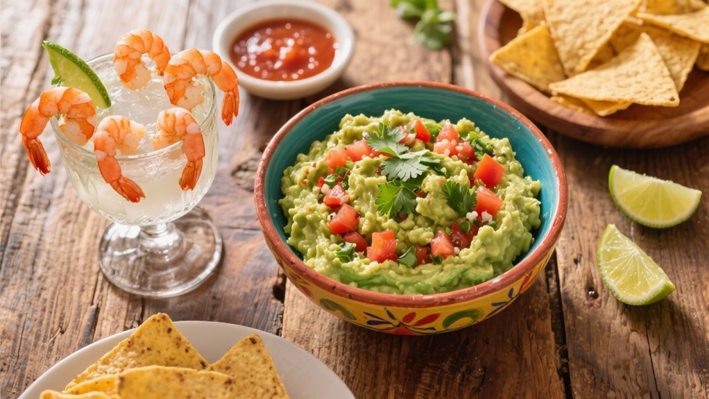 elegant shrimp guacamole pairing