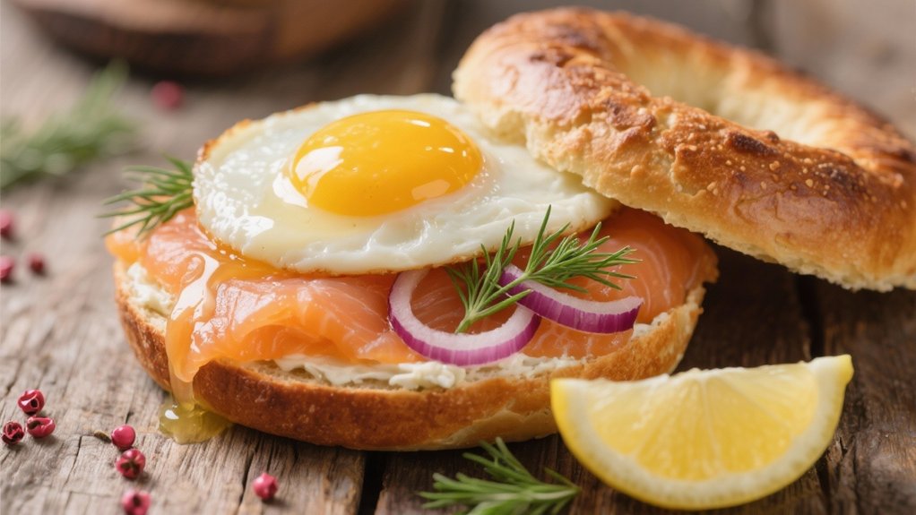 elegant smoked salmon breakfast