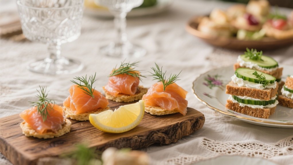 elegant smoked salmon canap s