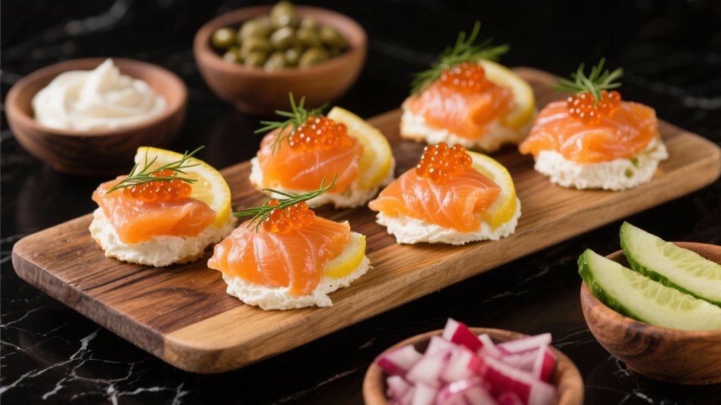 elegant smoked salmon canap s