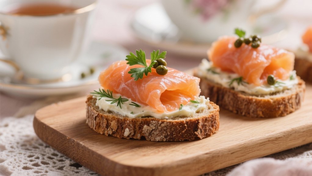 elegant smoked salmon canap s