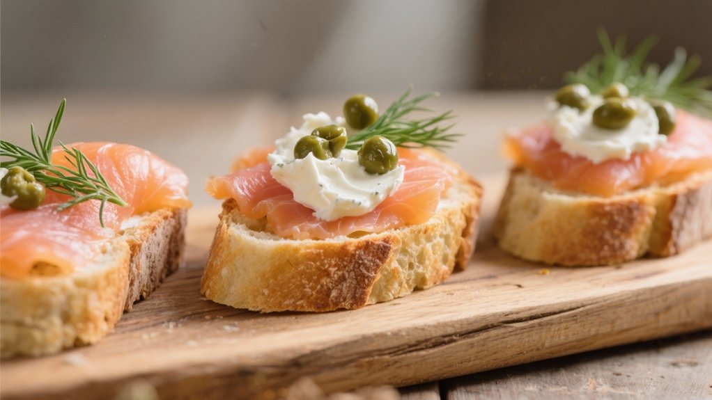 elegant smoked salmon toast