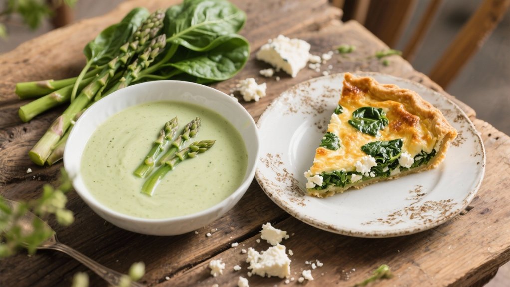 elegant spinach goat cheese quiche