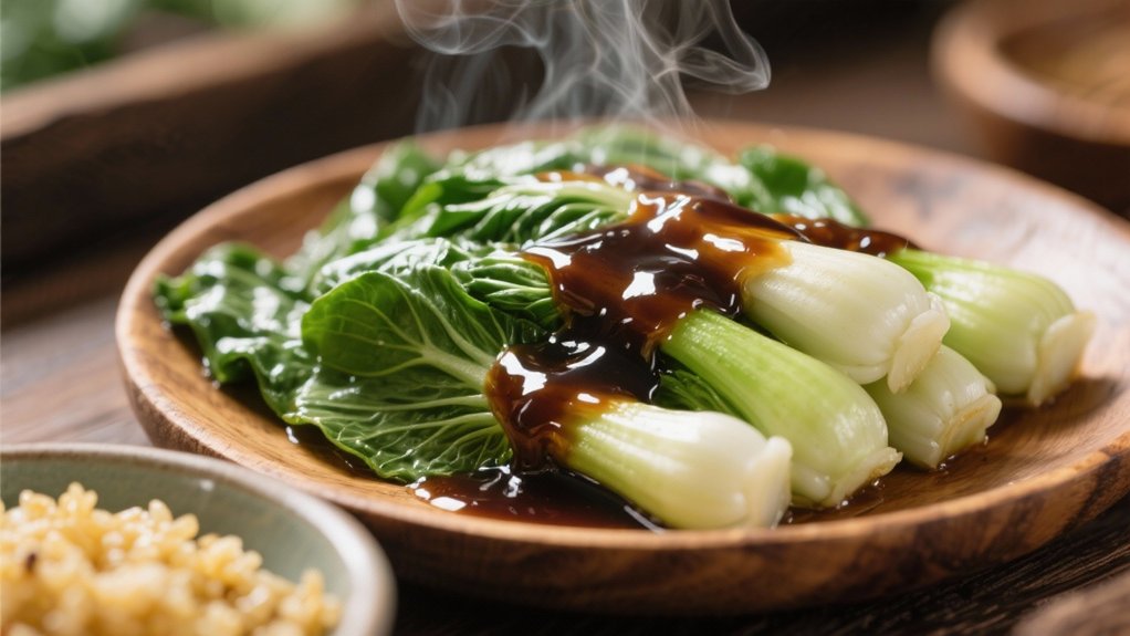 elegant steamed bok choy