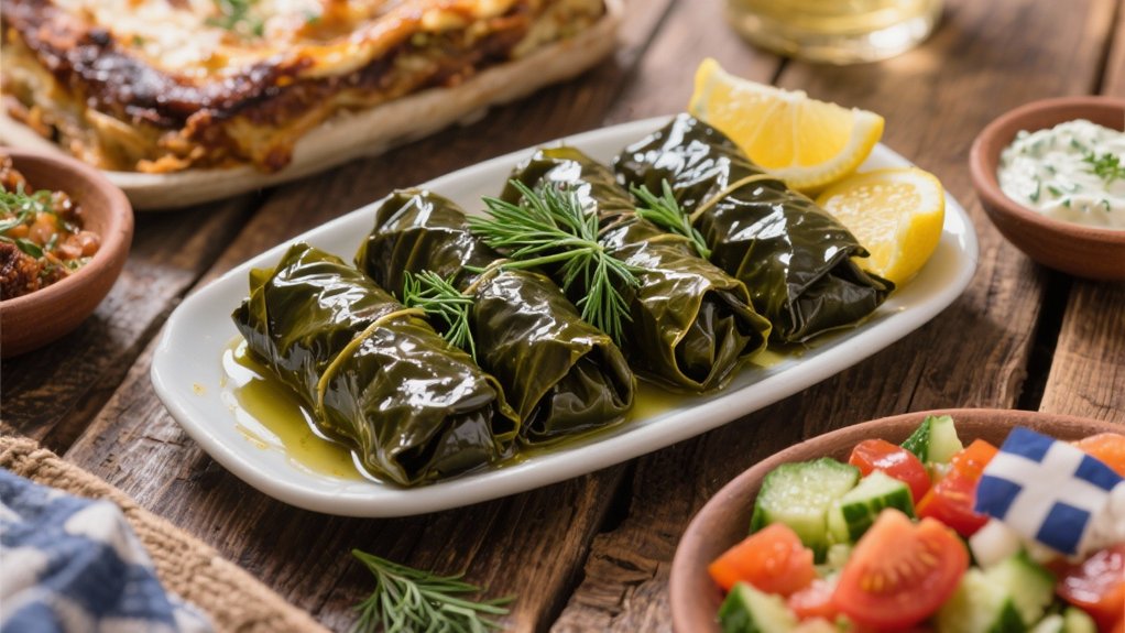 elegant stuffed grape leaves