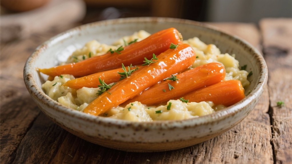 elegant sweet glazed carrots