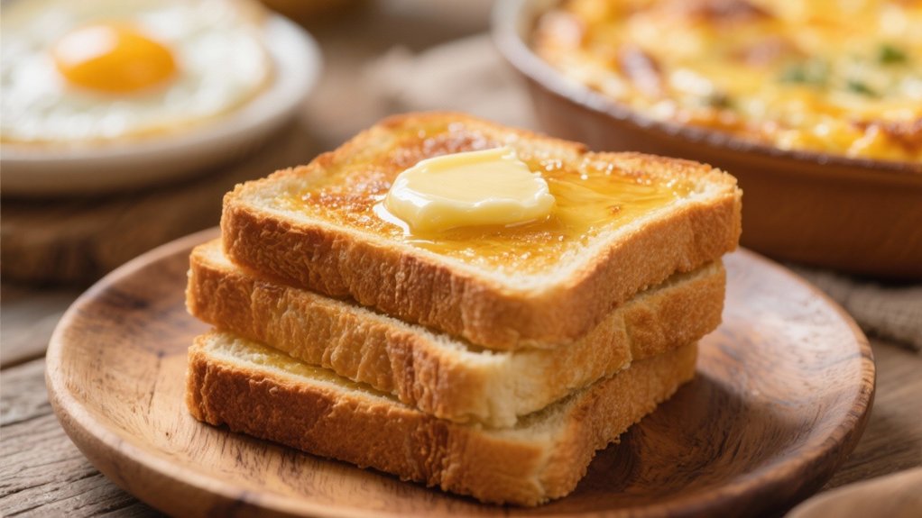 elegant toasted buttered triangles