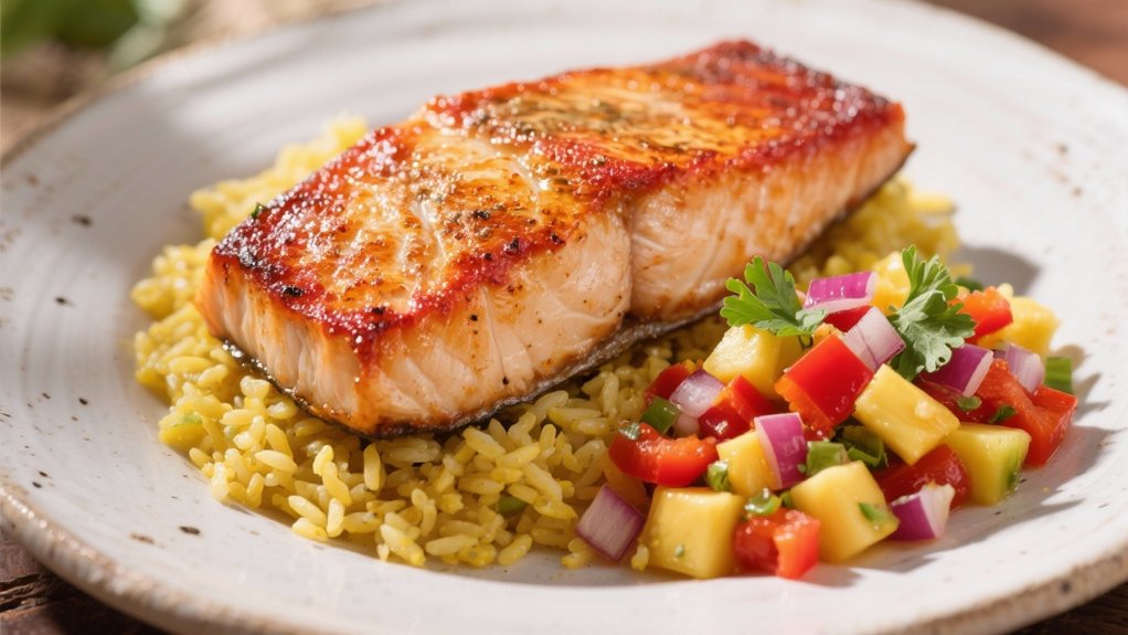 elegant tropical seafood dish