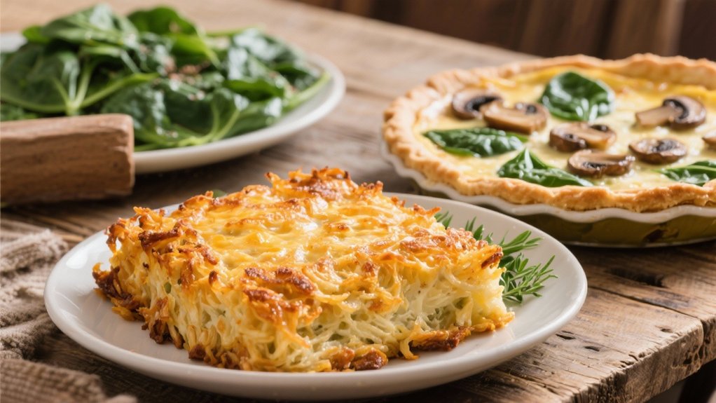 elegant vegetarian quiche pairing
