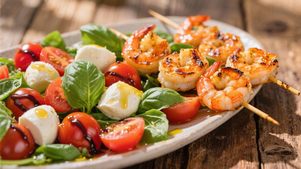 elegant vibrant caprese salad