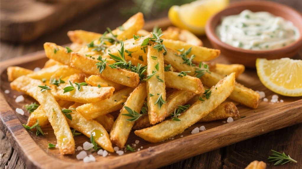 elevated greek oregano fries