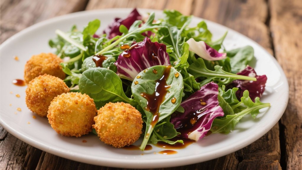 fancy salad with balsamic