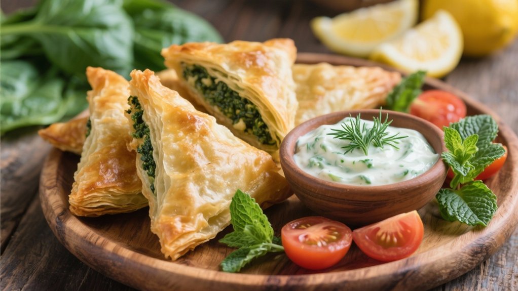 flaky spinach and feta