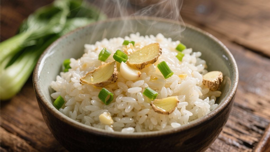 flavorful garlic ginger rice