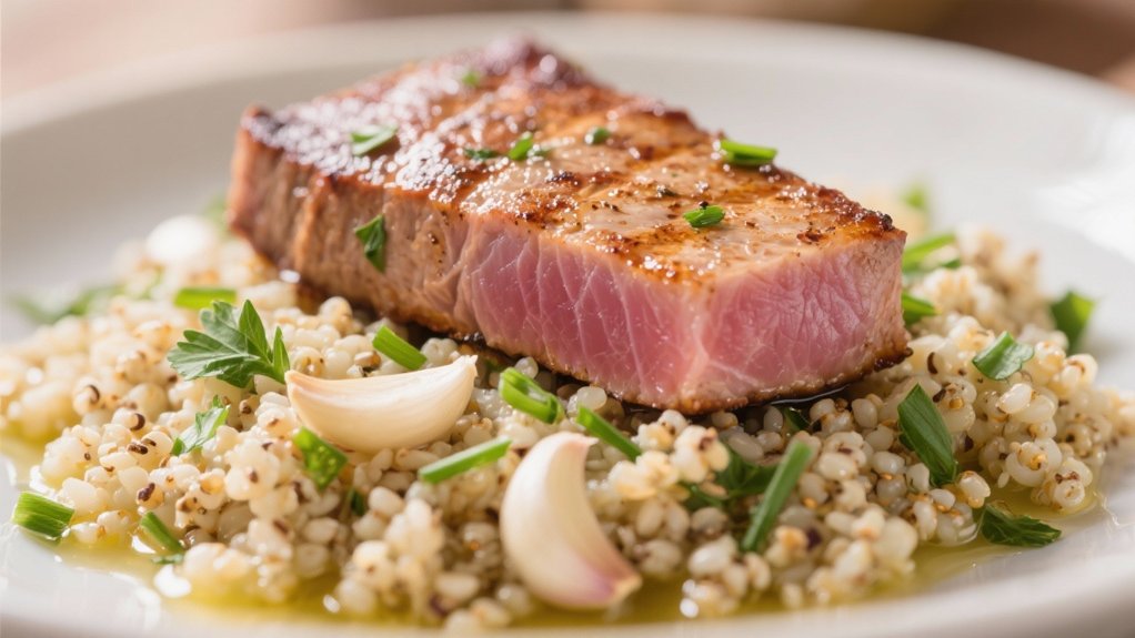 flavorful garlic herb quinoa