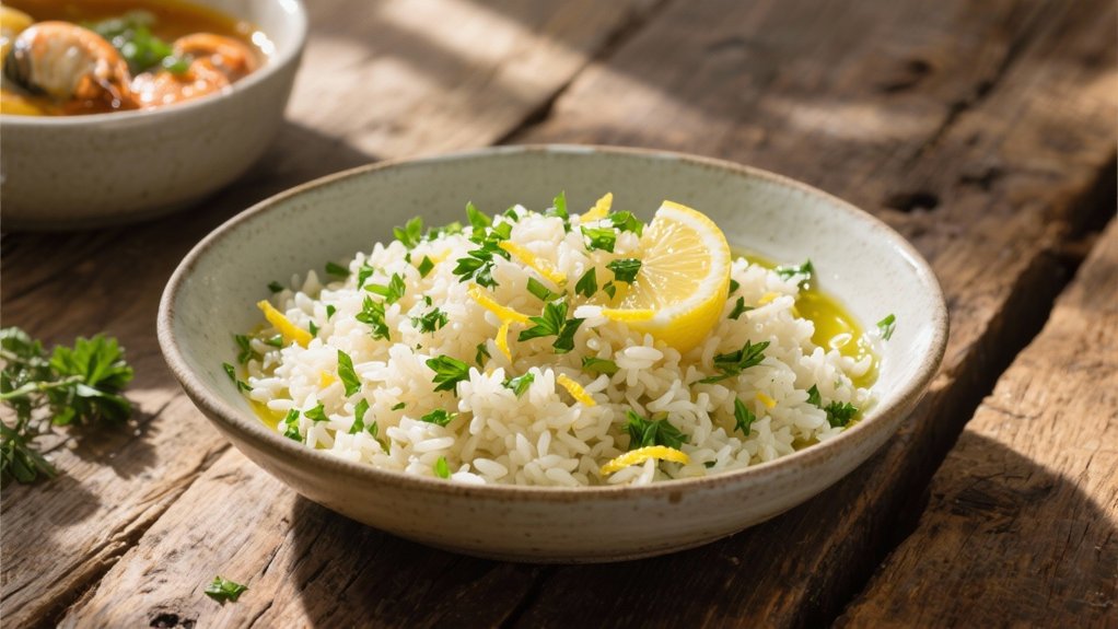 flavorful lemon herb pilaf