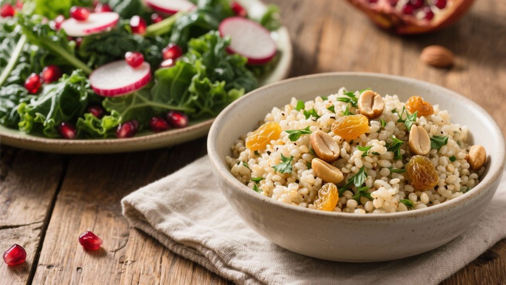 flavorful quinoa kale pilaf