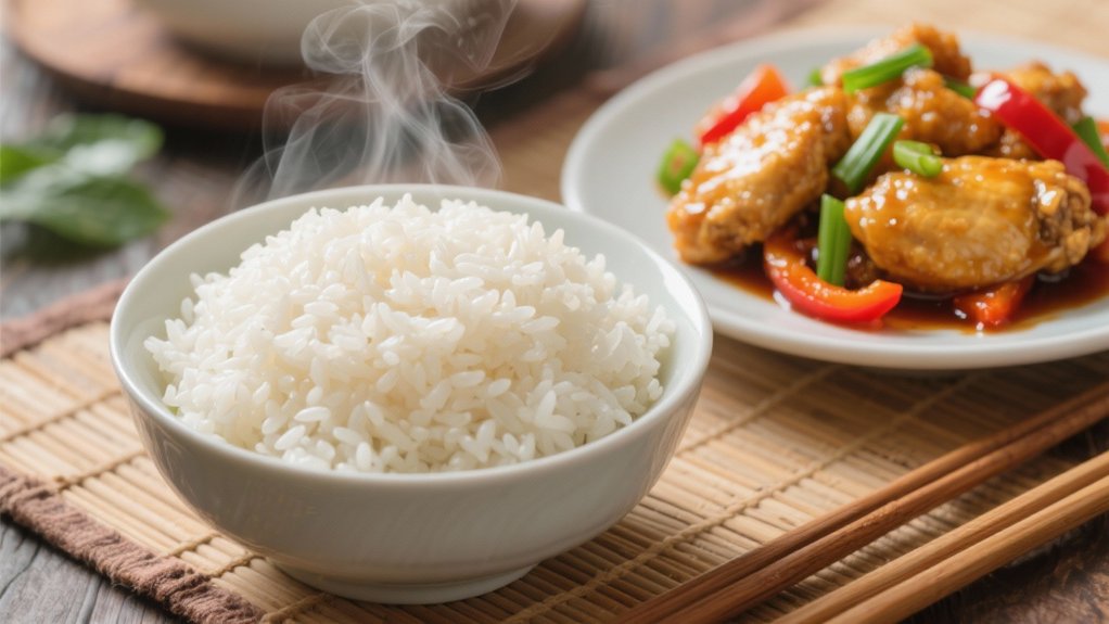 fluffy fragrant steamed rice