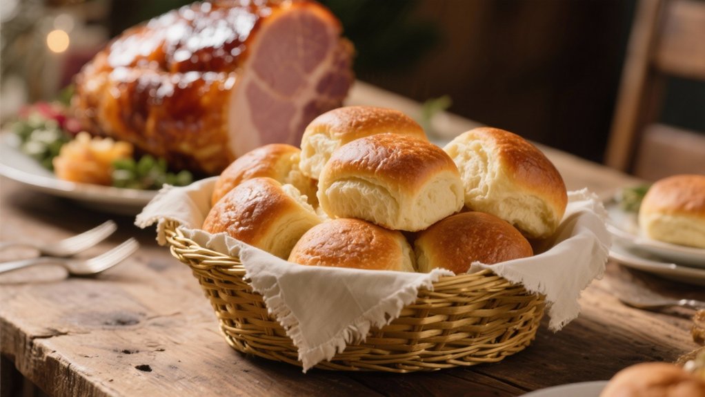 fluffy golden dinner rolls