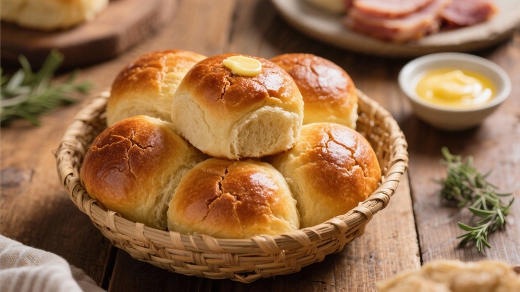 fluffy rolls enhance ham