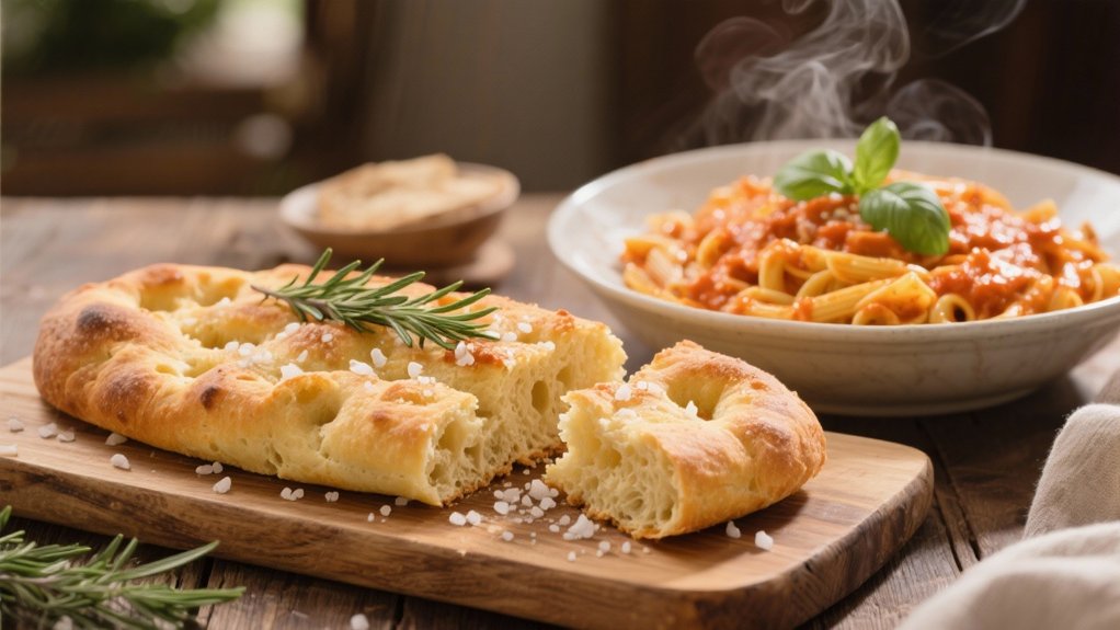 focaccia complements vodka sauce