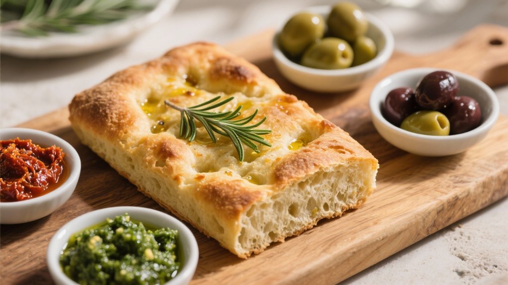 focaccia enhances tapenade experience