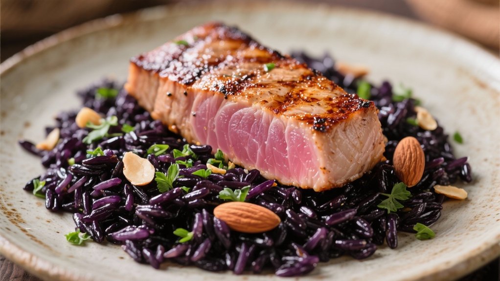 forbidden rice tuna pilaf