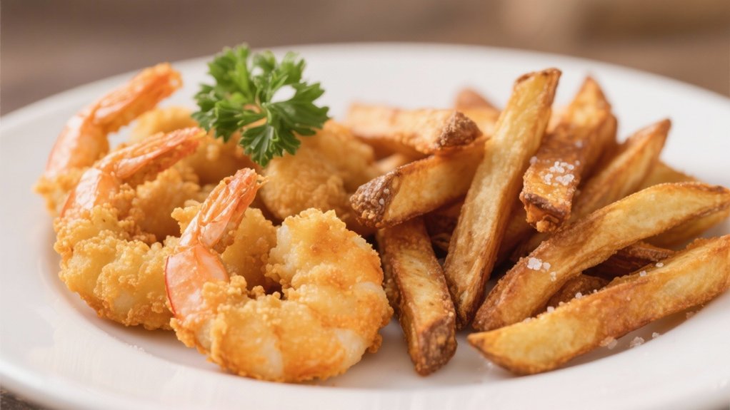 french fries enhance shrimp