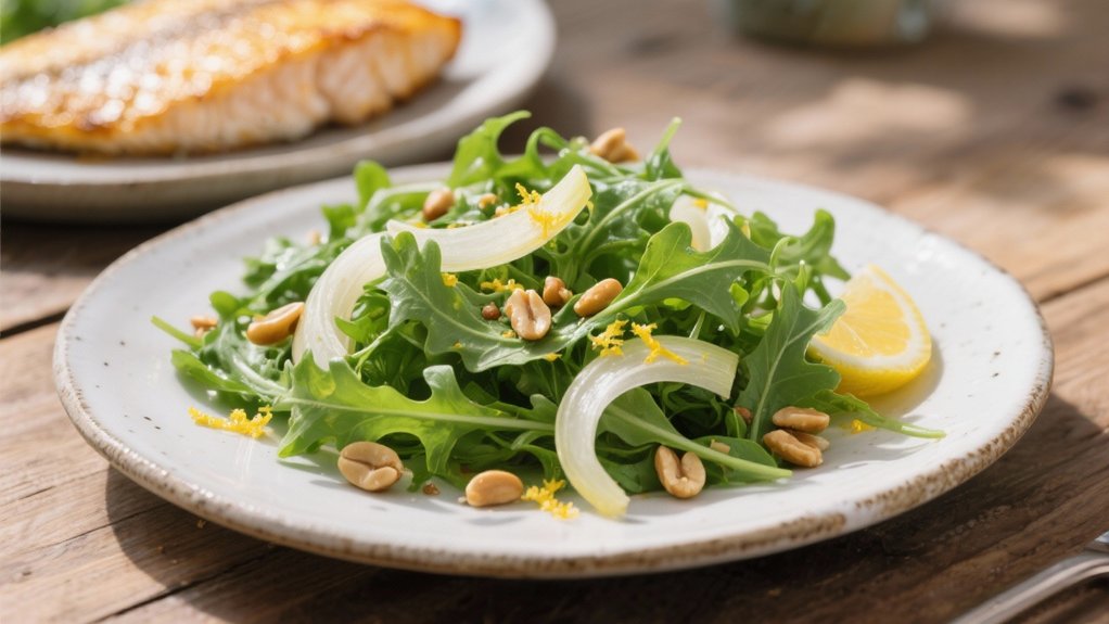 fresh arugula and fennel