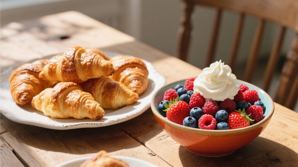 fresh berries with cream