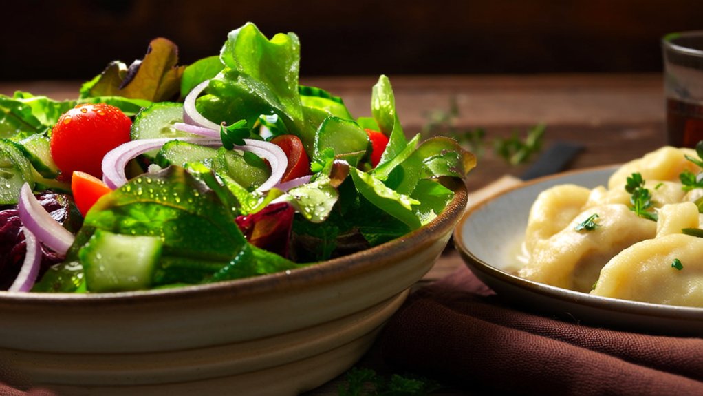 fresh colorful garden salad