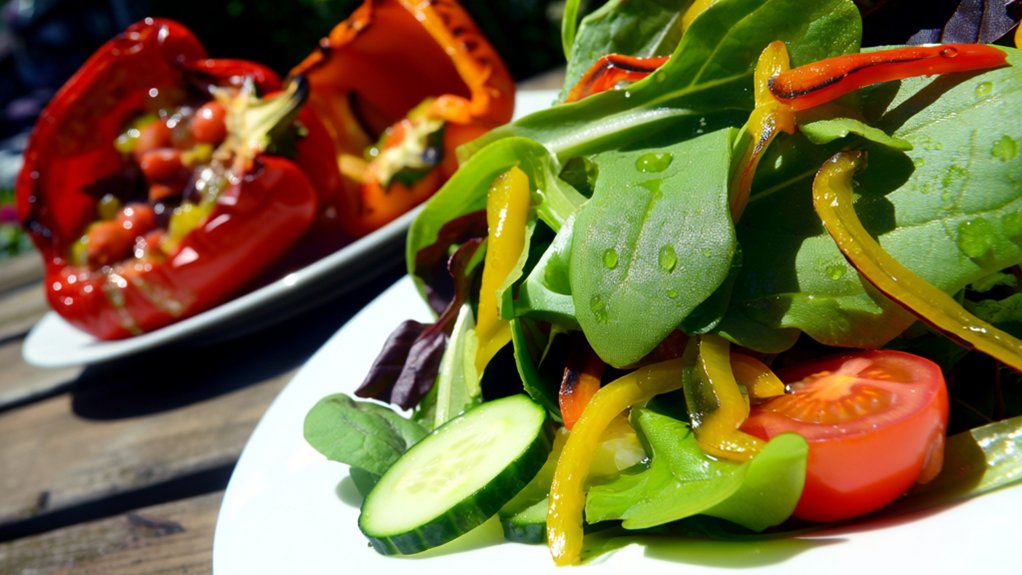 fresh colorful garden salad